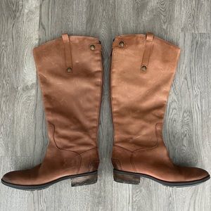 Sam Edelman Riding Zip Up Brown Boot